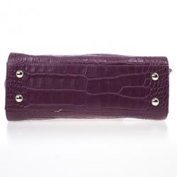 Pre Owned Jimmy Choo Small Rosalie Crocodile-Embossed Satchel