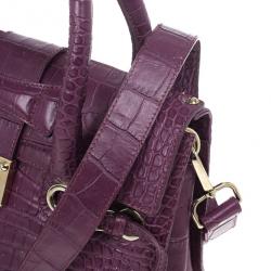 Pre Owned Jimmy Choo Small Rosalie Crocodile-Embossed Satchel