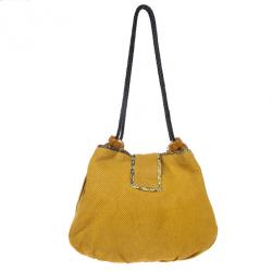 مملوكة مسبقًا Jimmy Choo Beige Leather &amp; Python Riki Hobo