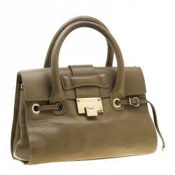 مملوكة مسبقًا Jimmy Choo Beige Leather Small Rosalie Sacthel