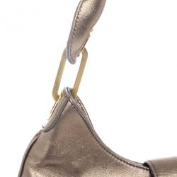 Pre Owned Jimmy Choo Metallic Tulita Hobo