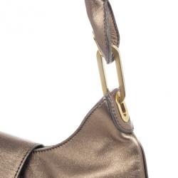 Pre Owned Jimmy Choo Metallic Tulita Hobo
