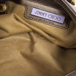 Pre Owned Jimmy Choo Metallic Tulita Hobo