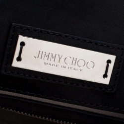 Jimmy Choo Black Star Studded Leather Riley Top Handle Bag