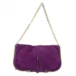 Pre Owned Jimmy Choo Suede Chain Strap Bag