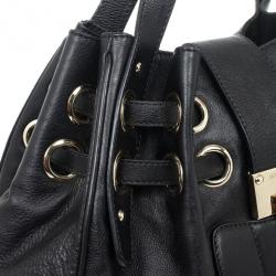 Pre Owned Jimmy Choo Black Leather Ramona Shopper