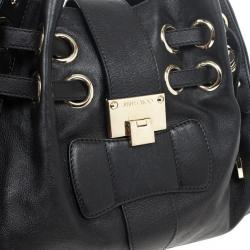 Pre Owned Jimmy Choo Black Leather Ramona Shopper