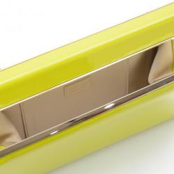 Pre Owned Jimmy Choo Cayla Lime Green Patent Leather Clutch