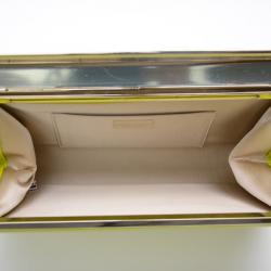 Pre Owned Jimmy Choo Cayla Lime Green Patent Leather Clutch