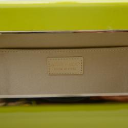 Pre Owned Jimmy Choo Cayla Lime Green Patent Leather Clutch