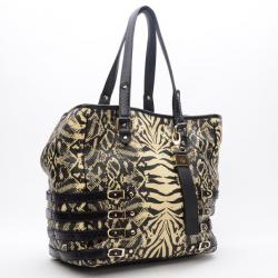 Pre Owned Jimmy Choo Babeth Faux Raffia Shopper