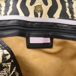 Pre Owned Jimmy Choo Babeth Faux Raffia Shopper
