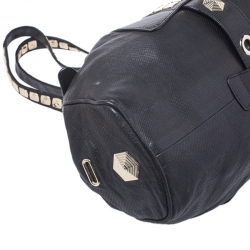 مملوكة مسبقًا Jimmy Choo Black Leather Studded Riki Tote