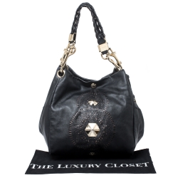 مملوكة مسبقًا حقيبة جيمي تشو Lola Slouchy جلد سوداء