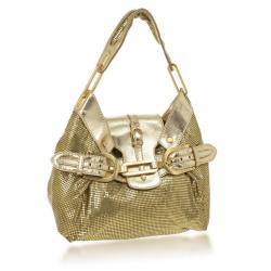 Pre Owned Jimmy Choo Gold Chain Mail Tulita Bag