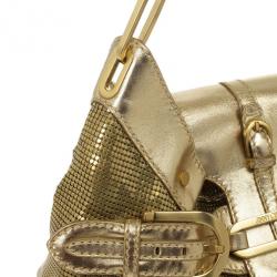 Pre Owned Jimmy Choo Gold Chain Mail Tulita Bag