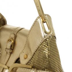 Pre Owned Jimmy Choo Gold Chain Mail Tulita Bag