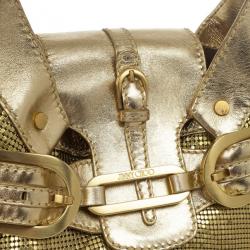 Pre Owned Jimmy Choo Gold Chain Mail Tulita Bag