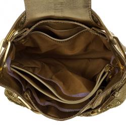 Pre Owned Jimmy Choo Gold Chain Mail Tulita Bag