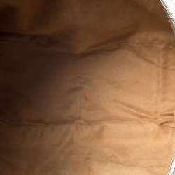 Pre Owned Jimmy Choo Beige/Silver Raffia and Shimmer Leather Rania Tote