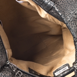 Jimmy Choo Black/Silver Embossed Leather Multichain Tote