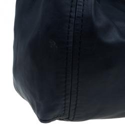 مملوكة مسبقًا Jimmy Choo Blue Leather Medium Saba Hobo