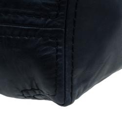 مملوكة مسبقًا Jimmy Choo Blue Leather Medium Saba Hobo