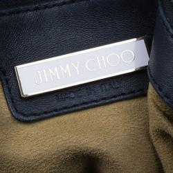 مملوكة مسبقًا Jimmy Choo Blue Leather Medium Saba Hobo