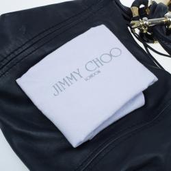 مملوكة مسبقًا Jimmy Choo Blue Leather Medium Saba Hobo