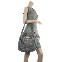 Pre Owned Jimmy Choo Limited Edition Suede Riki Bag