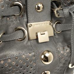 Pre Owned Jimmy Choo Limited Edition Suede Riki Bag