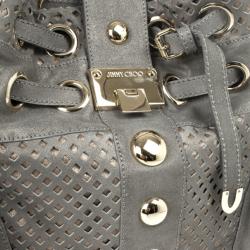 Pre Owned Jimmy Choo Limited Edition Suede Riki Bag