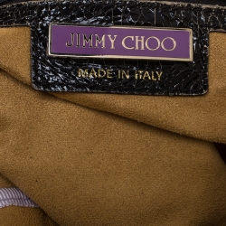 مملوكة مسبقًا حقيبة يد جيمي تشو لوهلا جين جلد ثعبان سوداء