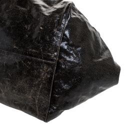 مملوكة مسبقًا حقيبة يد جيمي تشو لوهلا جين جلد ثعبان سوداء