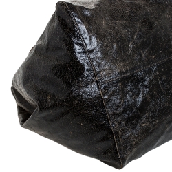 مملوكة مسبقًا حقيبة يد جيمي تشو لوهلا جين جلد ثعبان سوداء