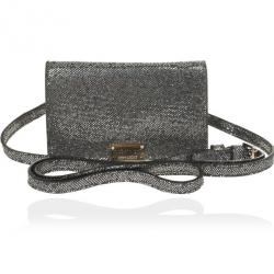 Pre Owned Jimmy Choo Glitter Fabric Ted iPhone Mini Shoulder Bag
