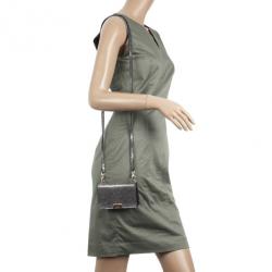 Pre Owned Jimmy Choo Glitter Fabric Ted iPhone Mini Shoulder Bag