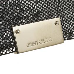 Pre Owned Jimmy Choo Glitter Fabric Ted iPhone Mini Shoulder Bag