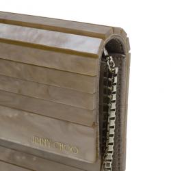 مملوكة مسبقًا Jimmy Choo Gold Acrylic Sweetie Clutch
