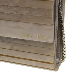 مملوكة مسبقًا Jimmy Choo Gold Acrylic Sweetie Clutch