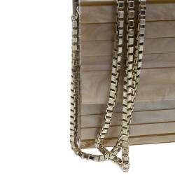 مملوكة مسبقًا Jimmy Choo Gold Acrylic Sweetie Clutch