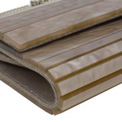 مملوكة مسبقًا Jimmy Choo Gold Acrylic Sweetie Clutch