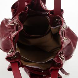مملوكة مسبقًا Jimmy Choo Burgundy Lizard Embossed Glazed Leather Ramona Bag