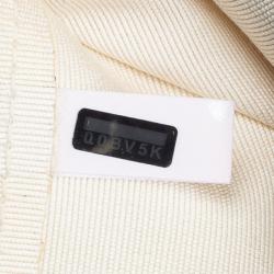 مملوكة مسبقًا Jimmy Choo White Leather Zulu Woven Clutch