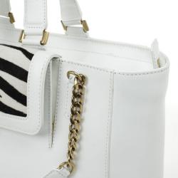 Pre Owned Jimmy Choo Camille Large Leather and Calf Hair Tote