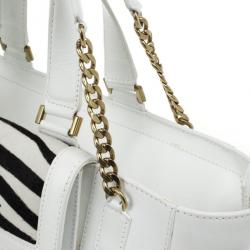 Pre Owned Jimmy Choo Camille Large Leather and Calf Hair Tote