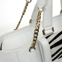 Pre Owned Jimmy Choo Camille Large Leather and Calf Hair Tote