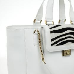 Pre Owned Jimmy Choo Camille Large Leather and Calf Hair Tote