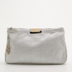 Pre Owned Jimmy Choo Silver Long Clutch