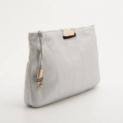 Pre Owned Jimmy Choo Silver Long Clutch